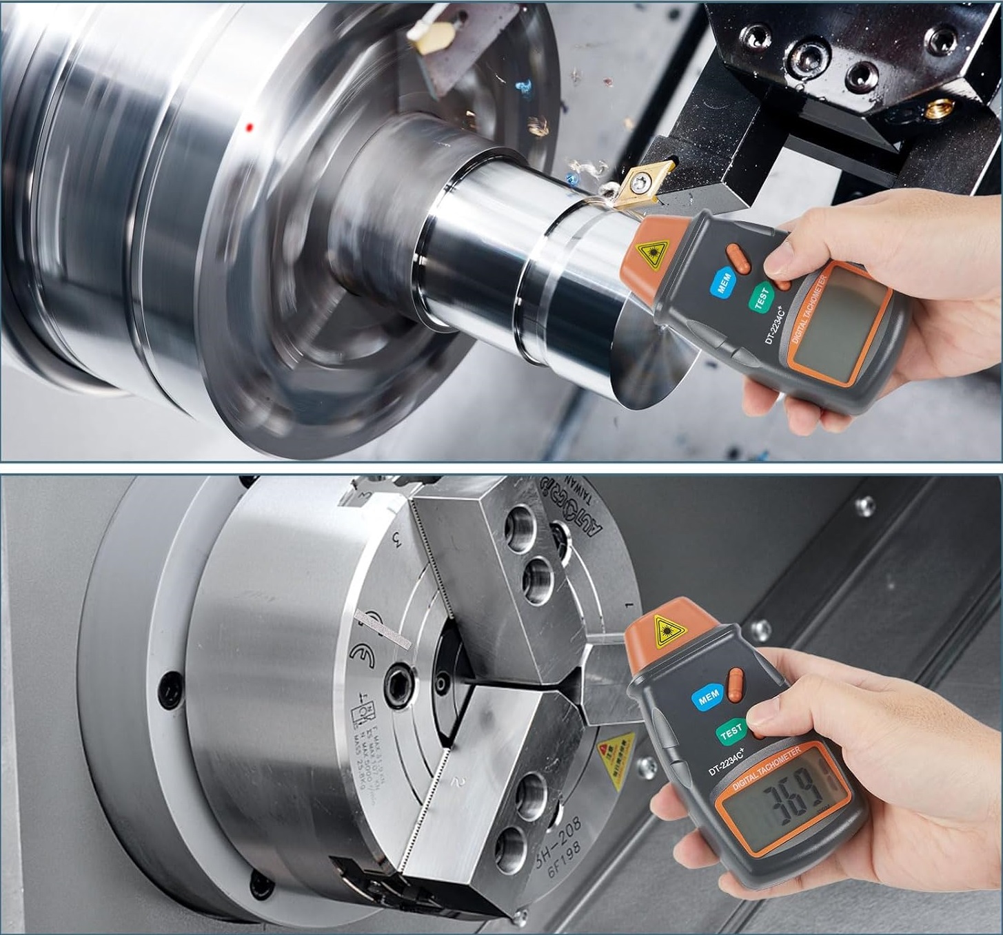 Digitálny laserový otáčkomer